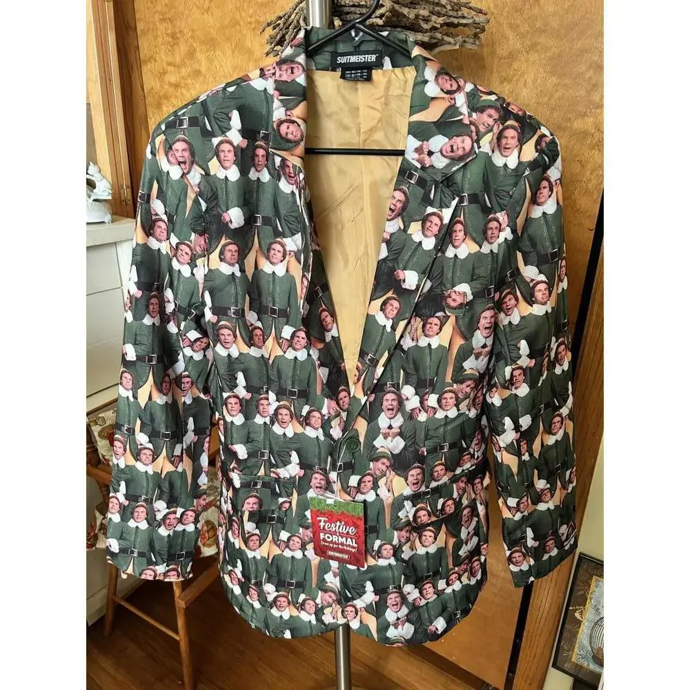 Buddy the Elf Suitmeister Holiday Blazer Men's M NWT‎